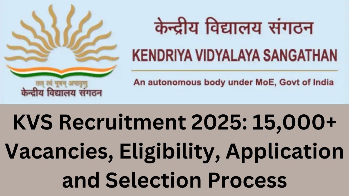 KVS Recruitment 2025: 15,000+ Vacancies, Eligibility, Application and Selection Process