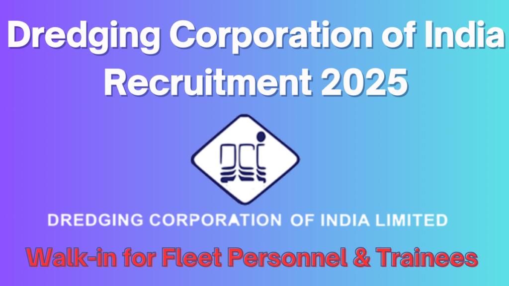 Dredging Corporation of India jobs
